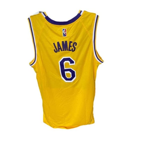 Nike Men's Los Angeles Lakers LeBron James #6 Jersey, Gold, - Picture 3 of 3